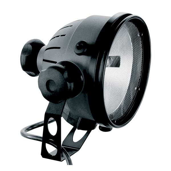 Rotationssymetrischer Fluter mit Halogenstab als Leuchtmittel