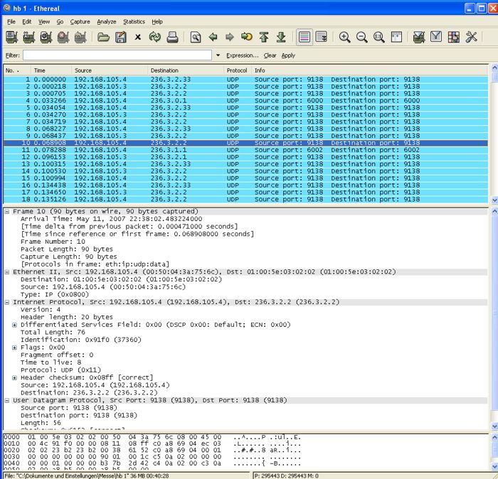 Screenshot Etherreal