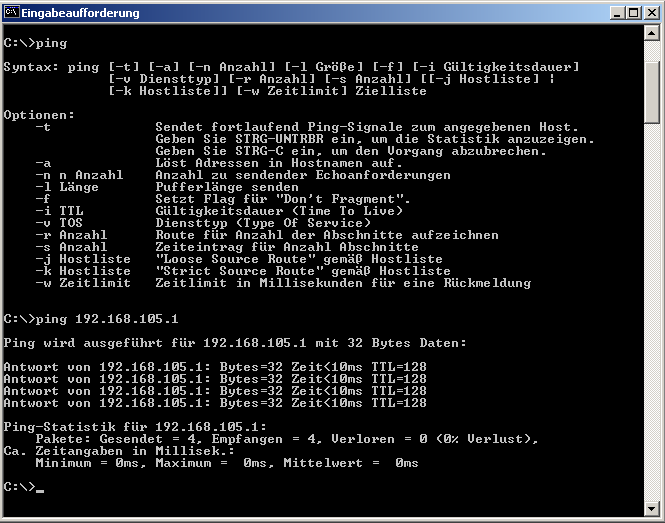 Screenshot ping