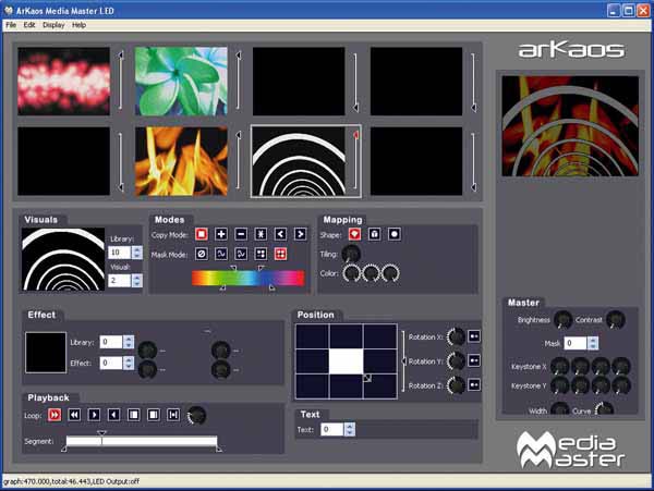 Medienserver ArKaos-screenshot