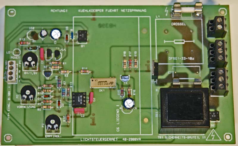Platine Phasenanschnittsdimmer