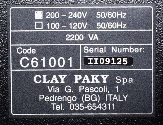 Clay Paky-Z-120 Typensch